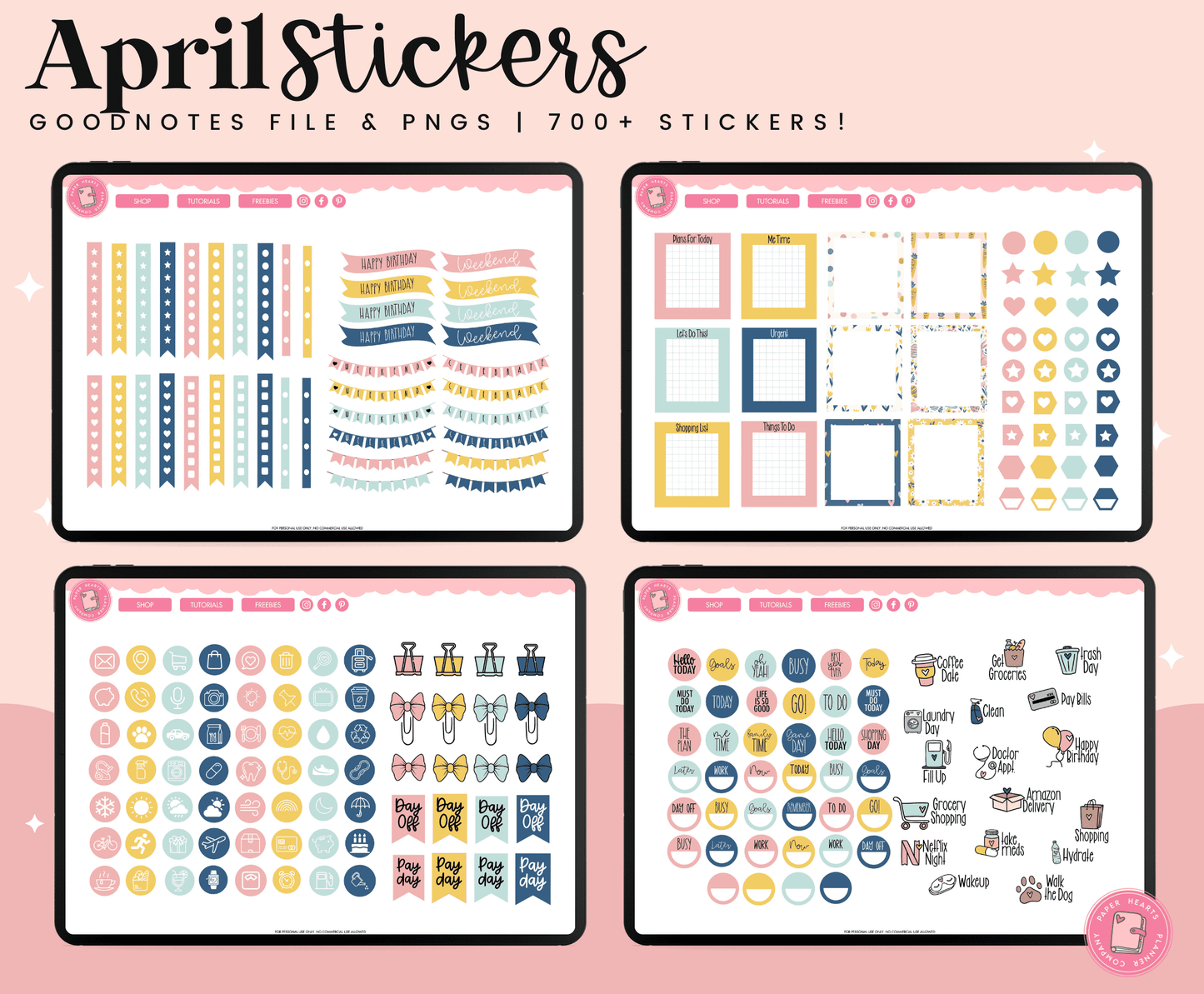 April 2023 Digital Stickers