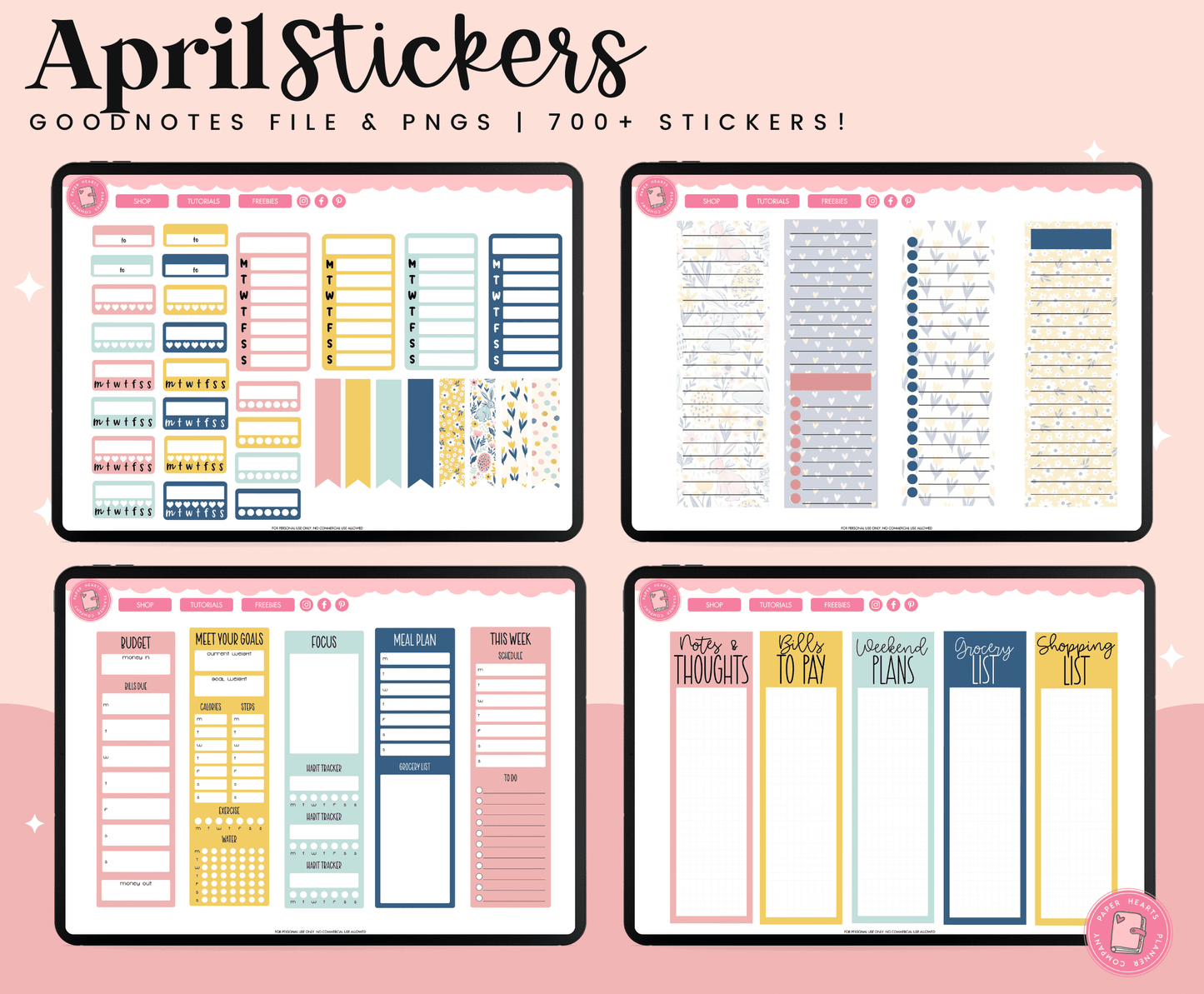 April 2023 Digital Stickers