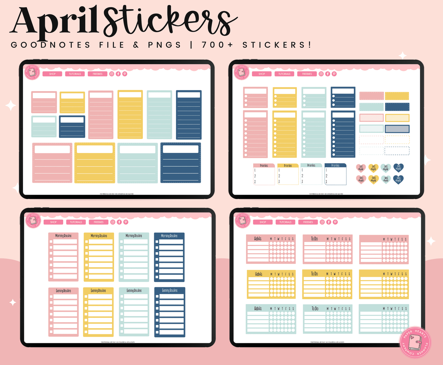 April 2023 Digital Stickers