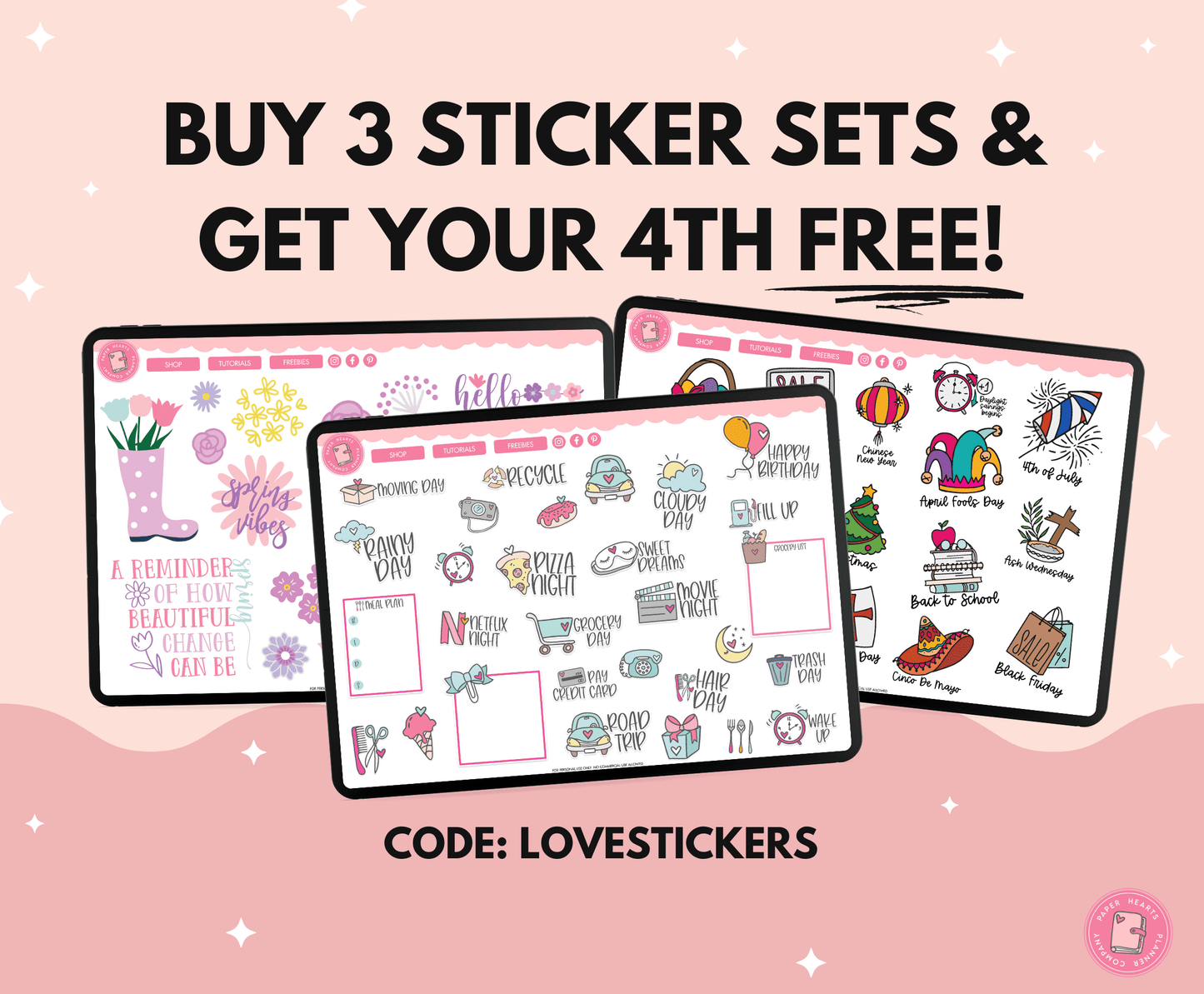 April 2023 Digital Stickers