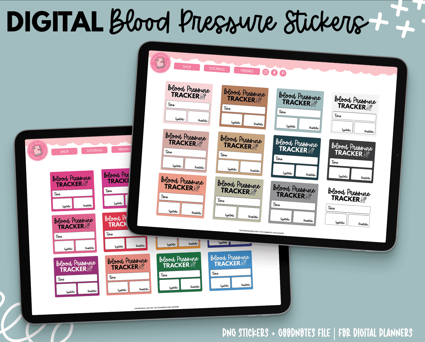Blood Pressure Tracker Stickers