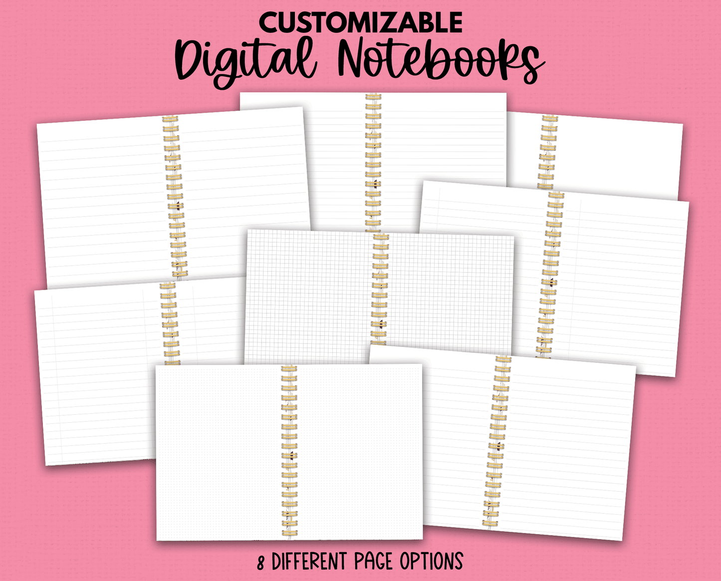 Bouncy Rainbow Stripes Notebook