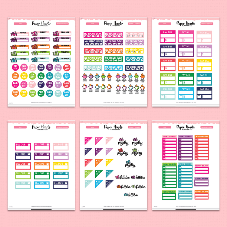 Digital Budget Stickers