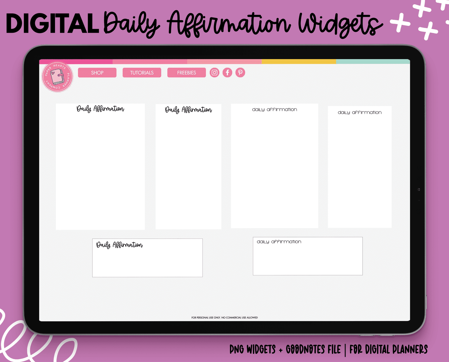 Daily Affirmations Widgets
