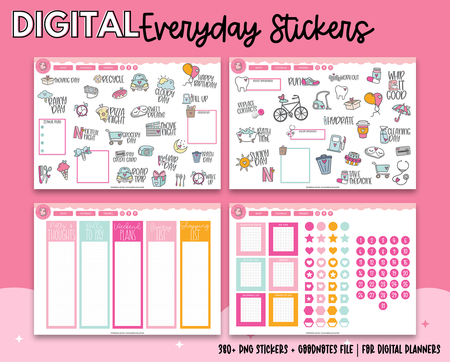 Digital Everyday Planner Stickers