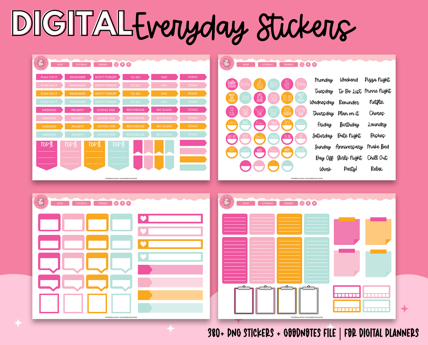 Digital Everyday Planner Stickers