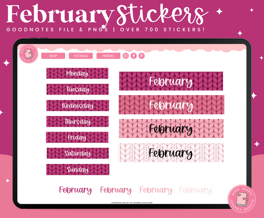 February Stickers