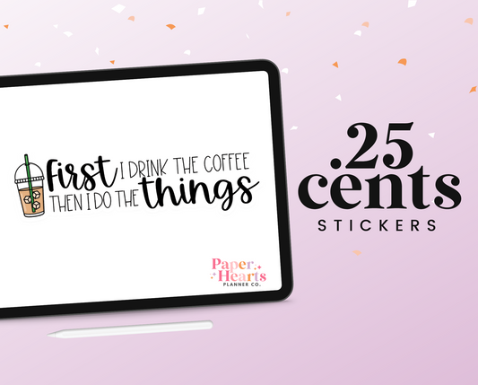 First Iced Coffee Digital Sticker