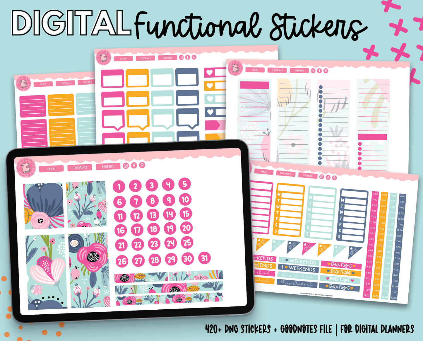 Fun Floral Functional Stickers