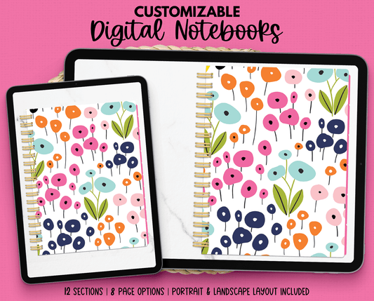 Fun Flowers Notebook