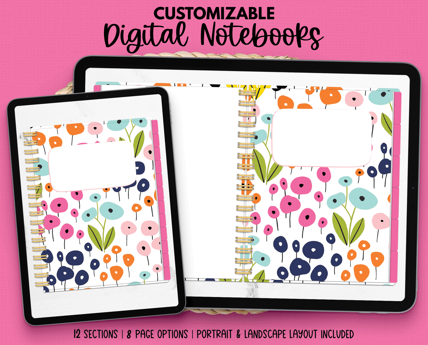Fun Flowers Notebook