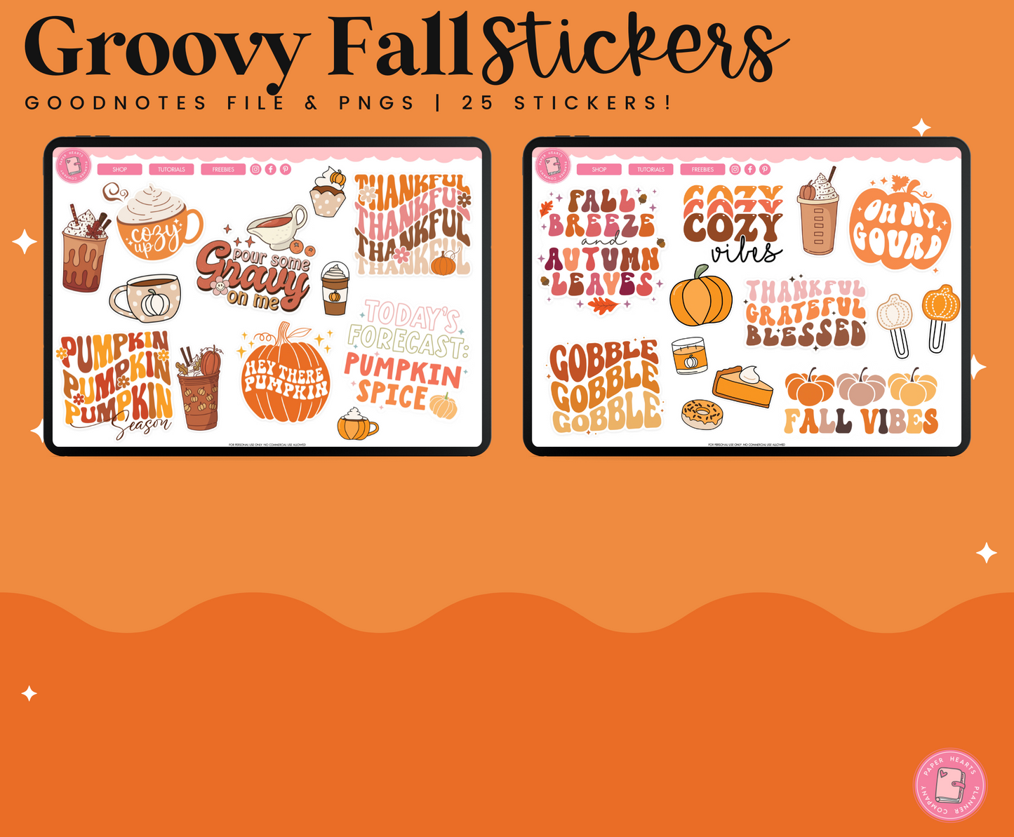 Groovy Fall Stickers