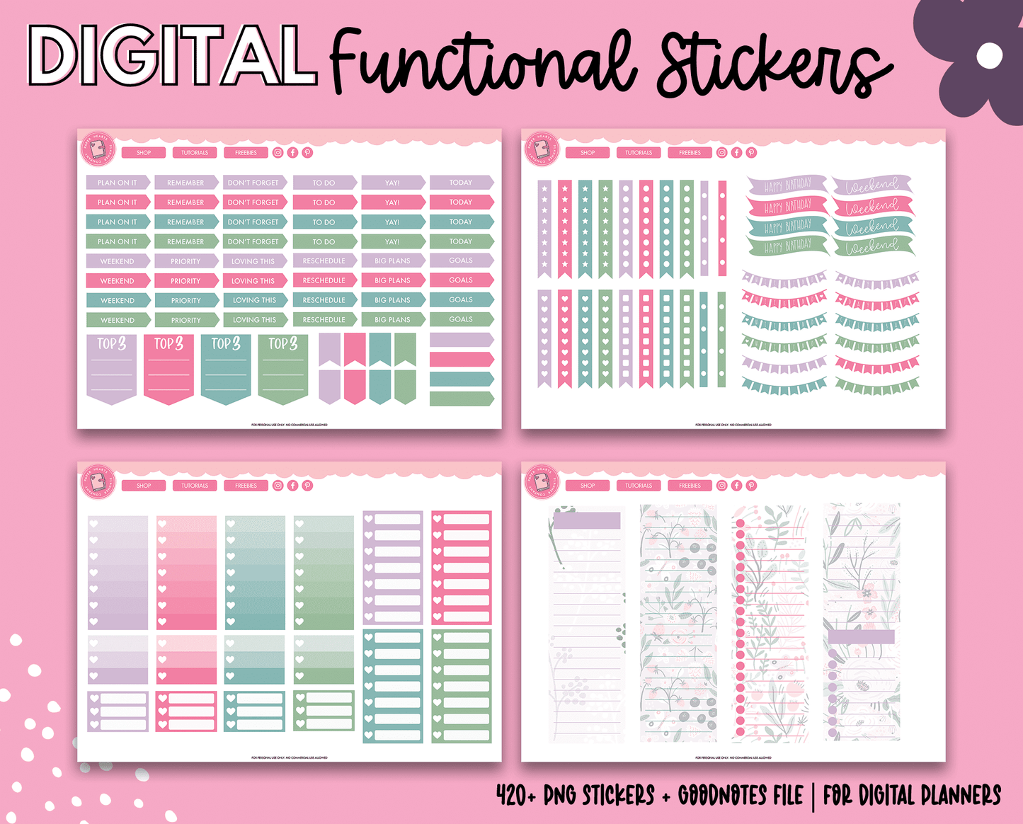 Garden Dreams Planner Stickers