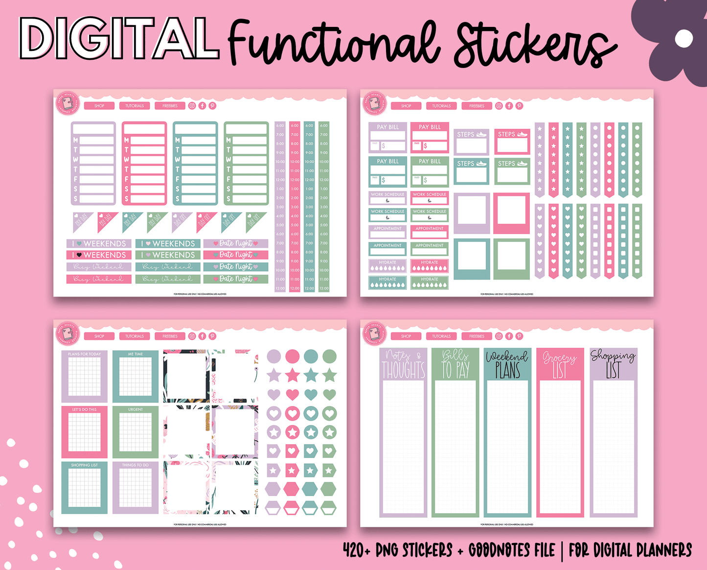 Garden Dreams Planner Stickers
