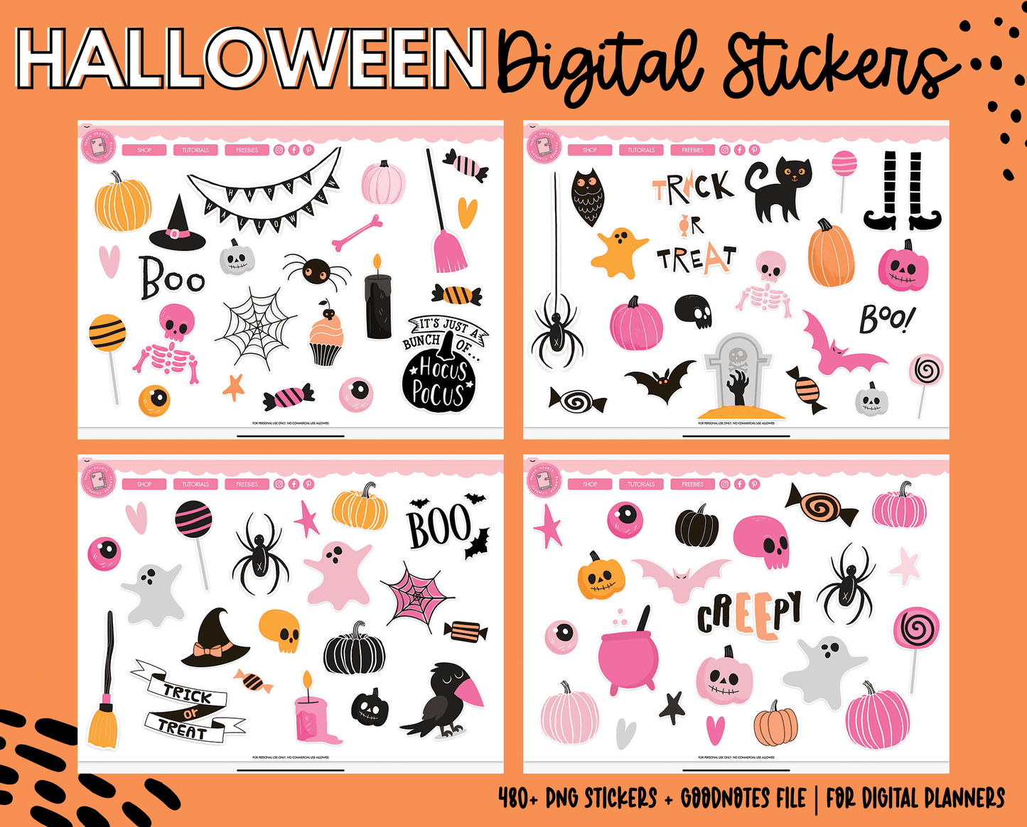 Halloween Digital Stickers