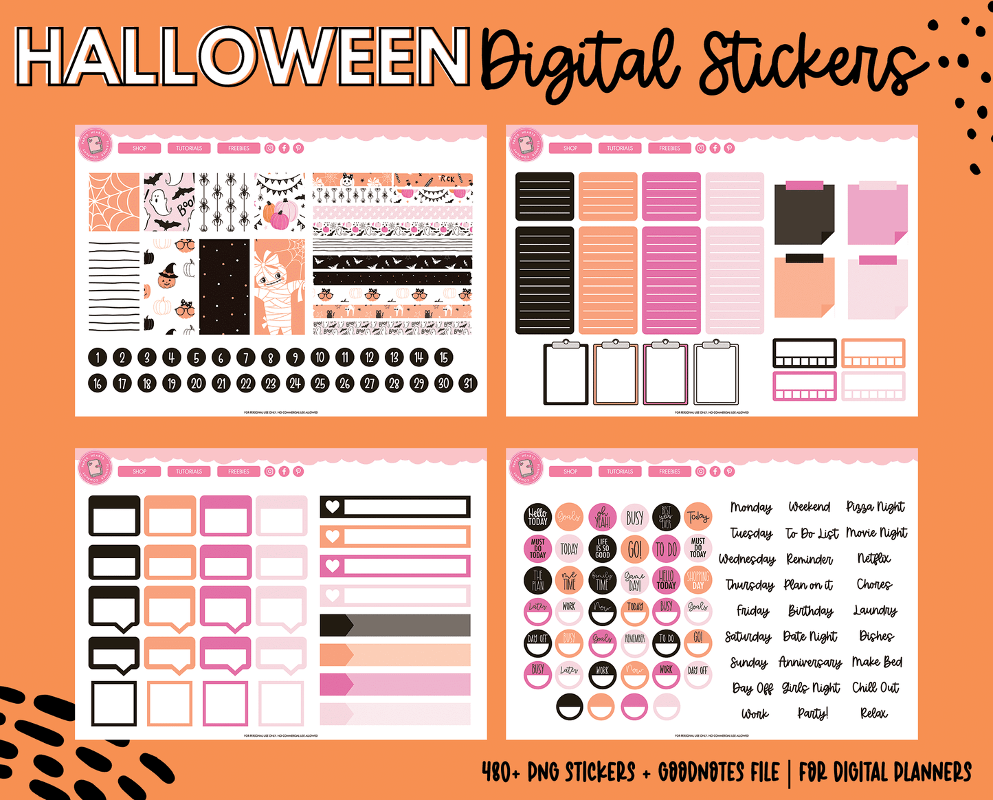 Halloween Digital Stickers