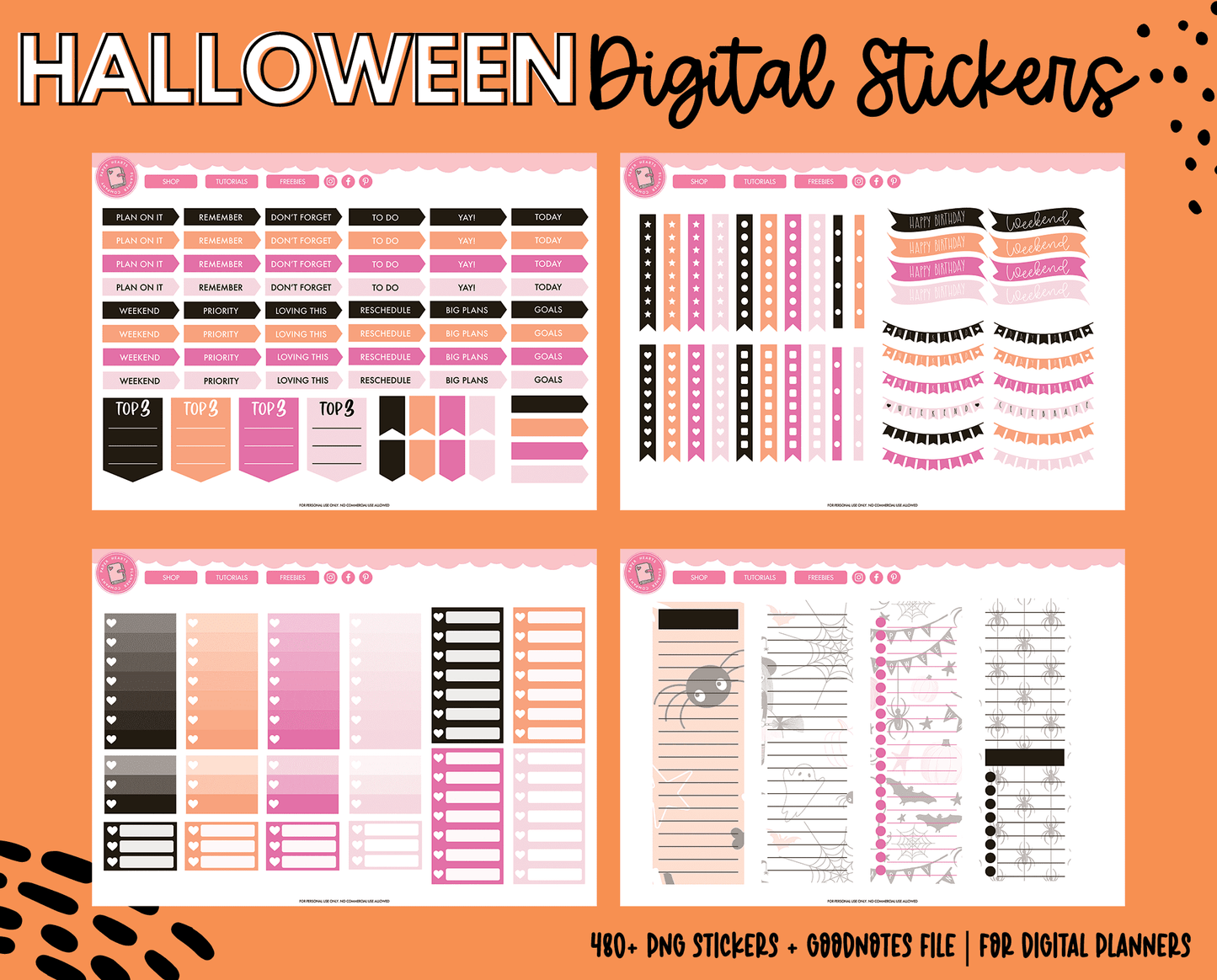 Halloween Digital Stickers