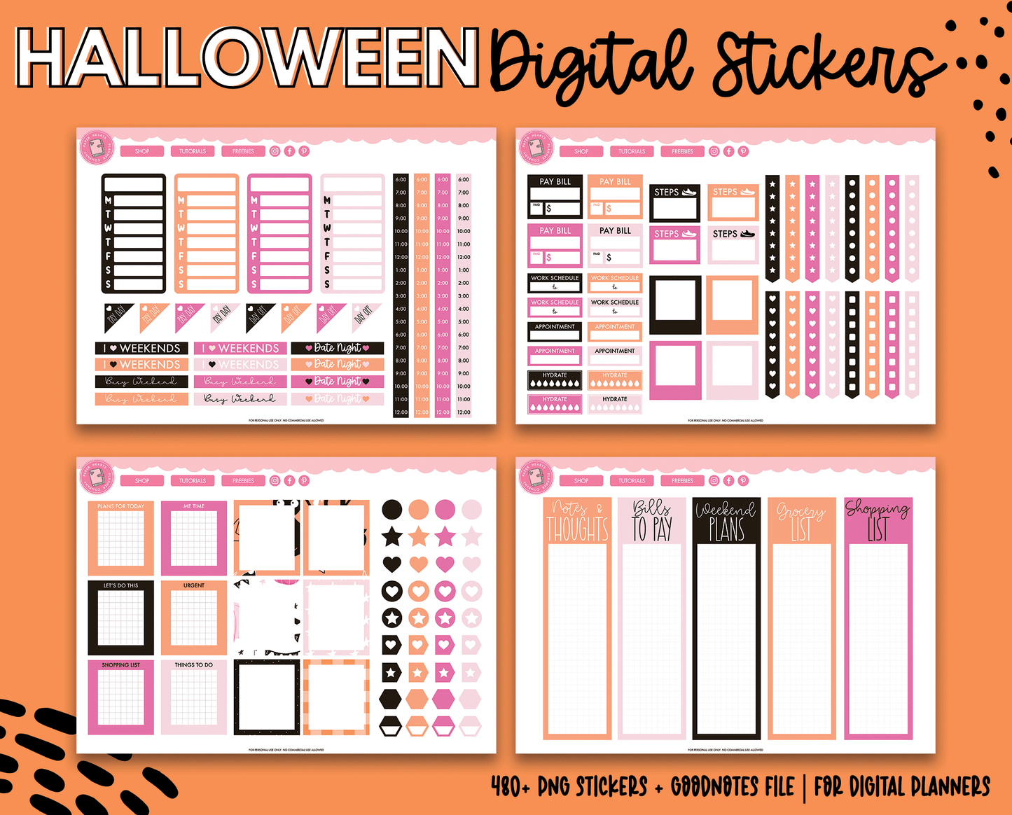 Halloween Digital Stickers