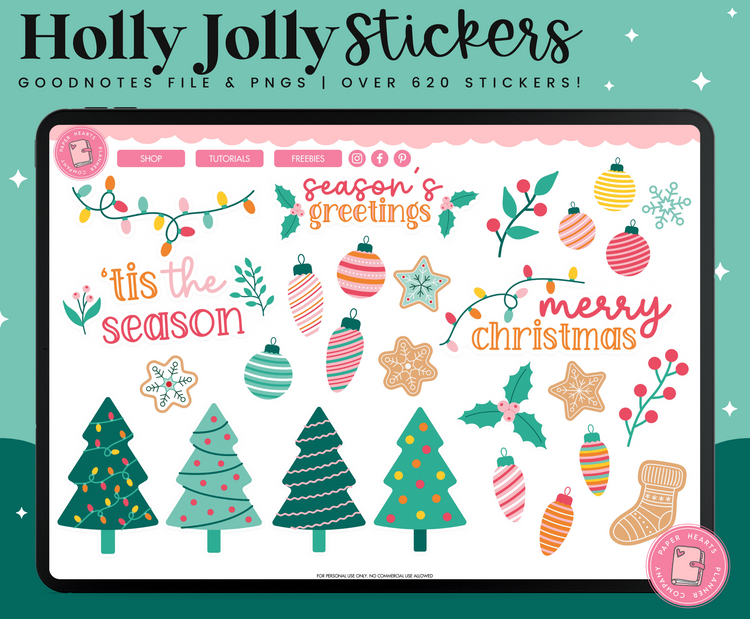 Holly Jolly Christmas Stickers