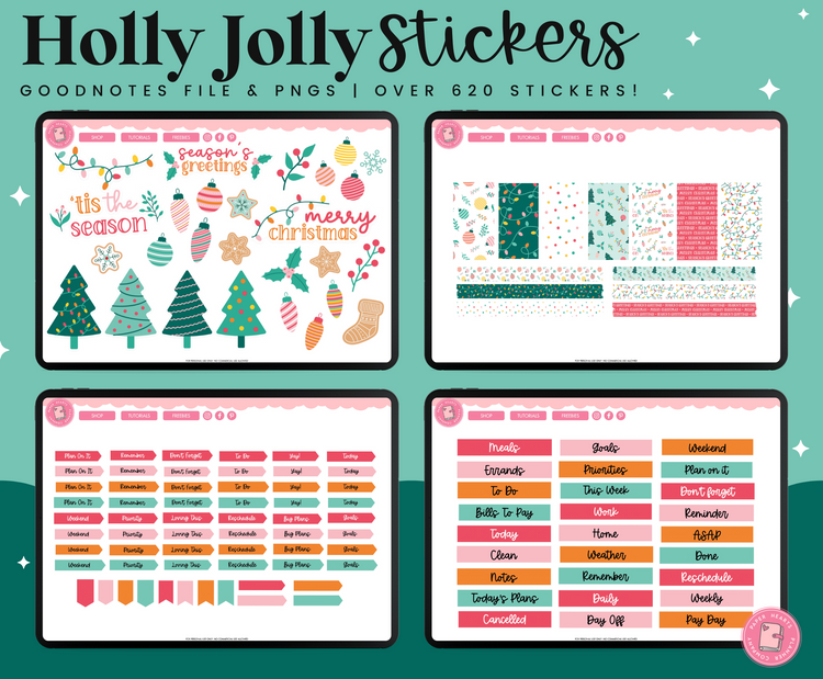 Holly Jolly Christmas Stickers