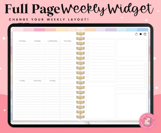 Horizontal Weekly Widget Layout 10