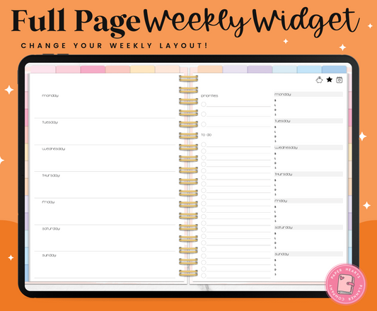 Horizontal Weekly Widget Layout 2