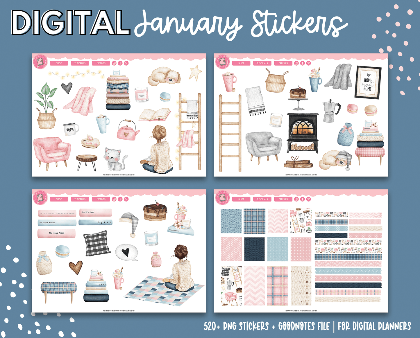 January Planner Stickers