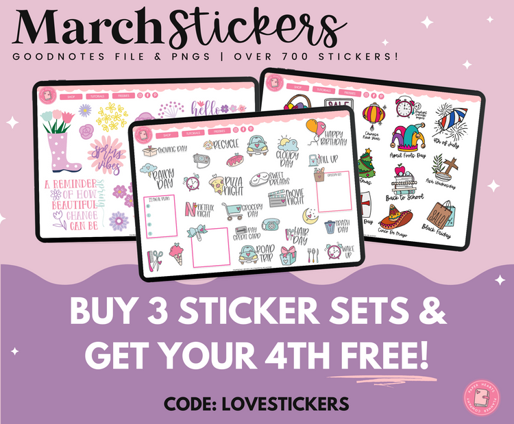 March Digital Stickers 2023