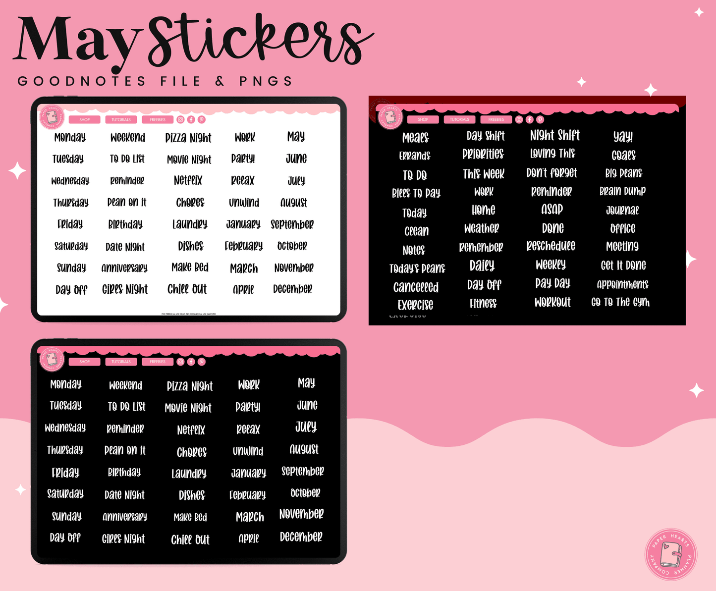 May 2023 Digital Stickers
