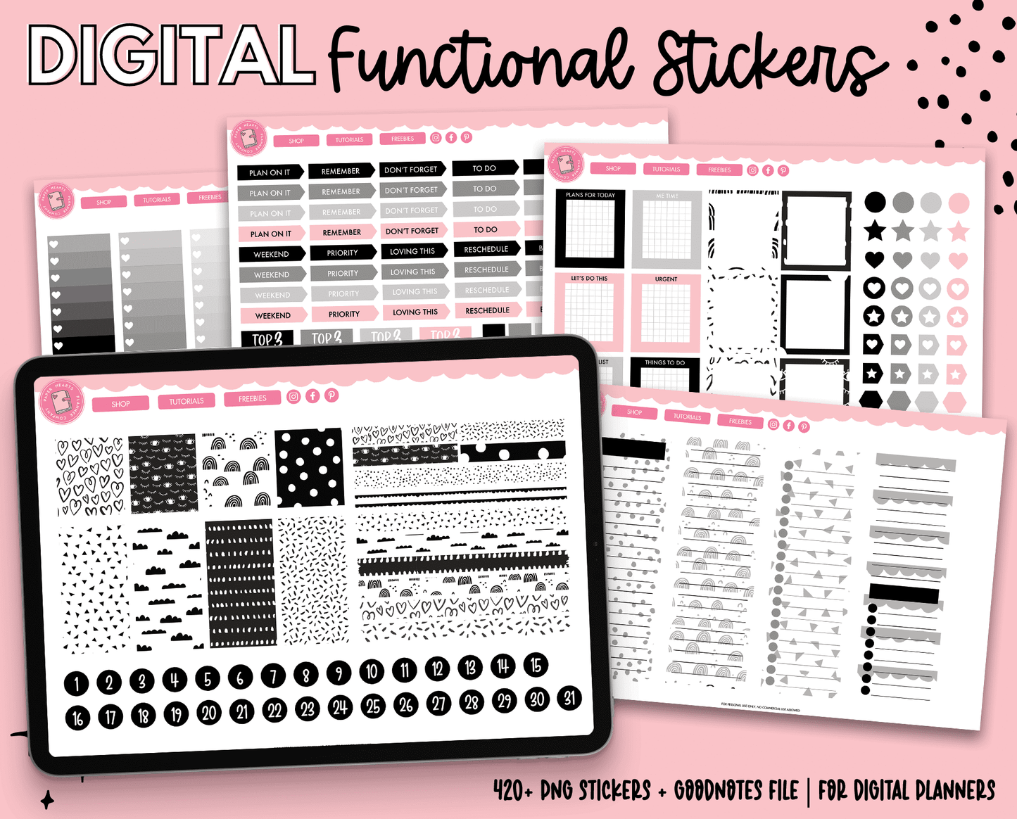 Plain Jane Functional Stickers