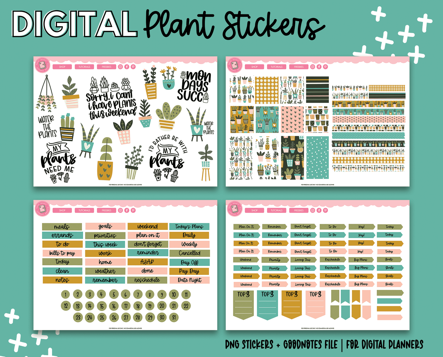Plants Digital Stickers