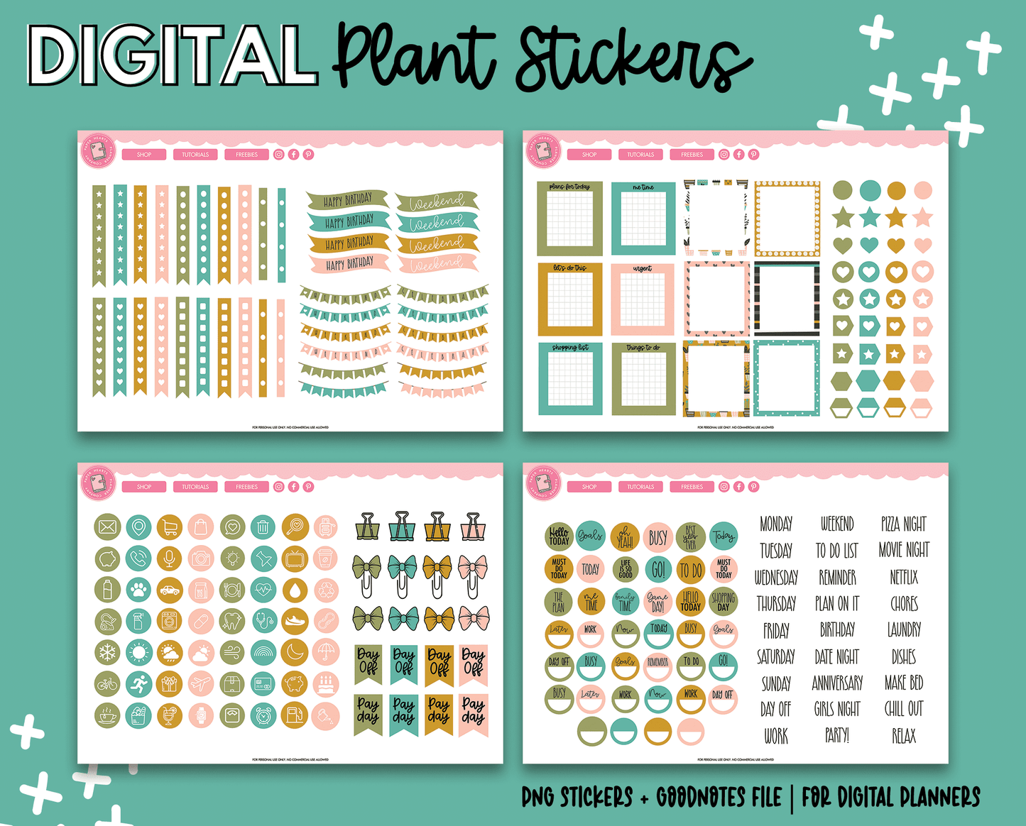 Plants Digital Stickers