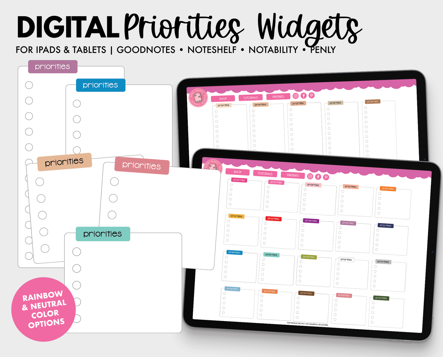 Priorities Widgets