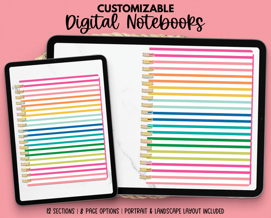 Rainbow Stripes Notebook
