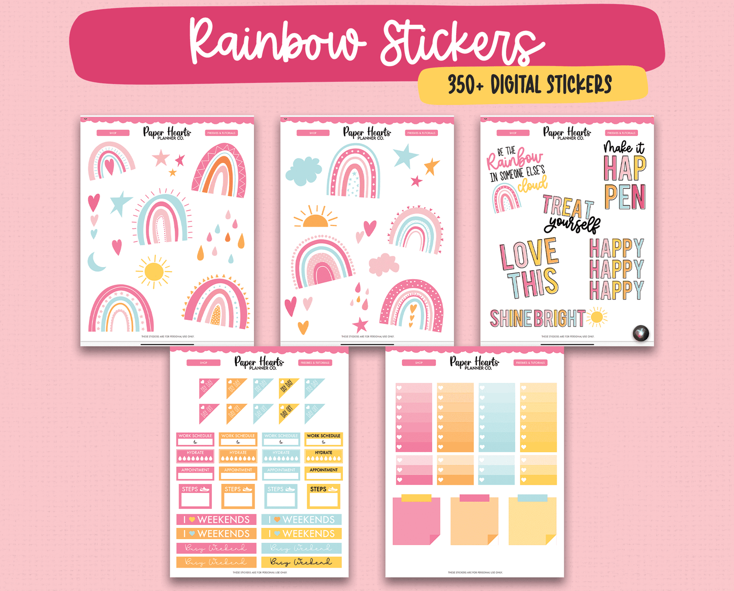 Rainbow Digital Stickers