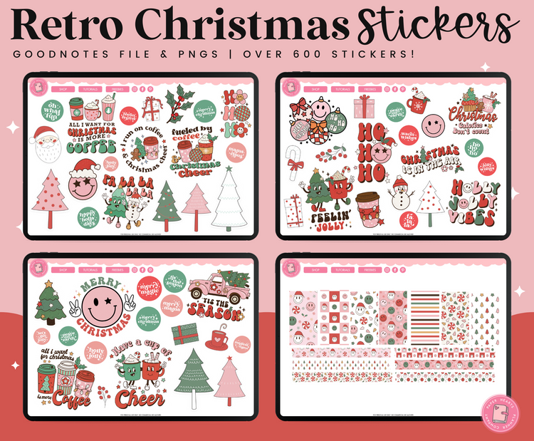 Retro Christmas Stickers