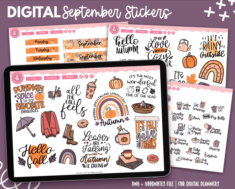 September Digital Stickers