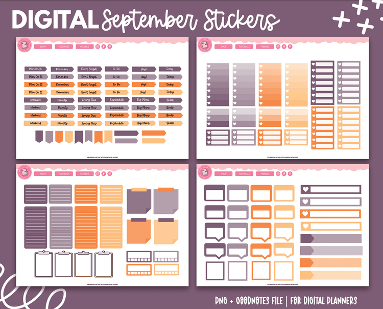 September Digital Stickers