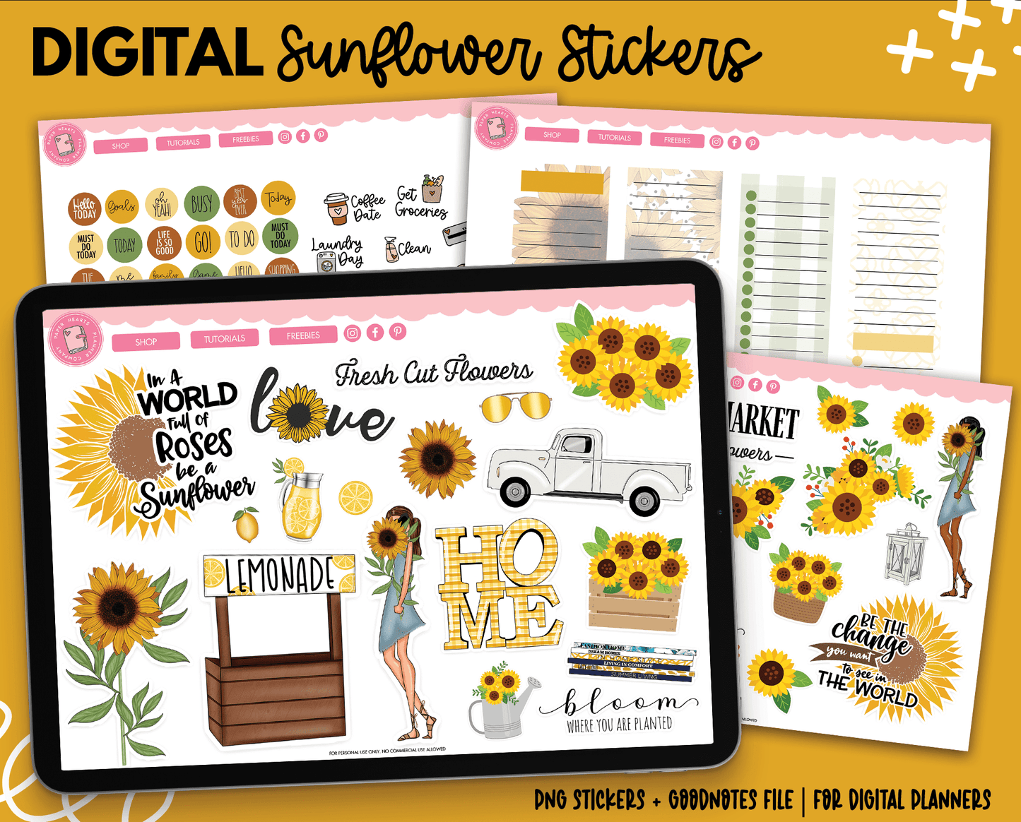 Sunflower Digital Stickers