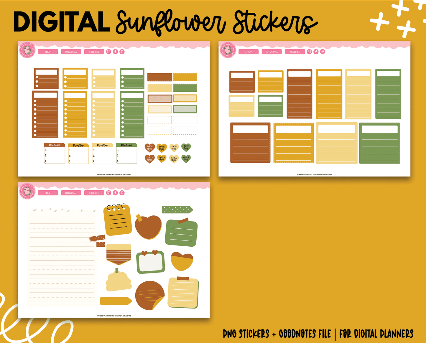 Sunflower Digital Stickers