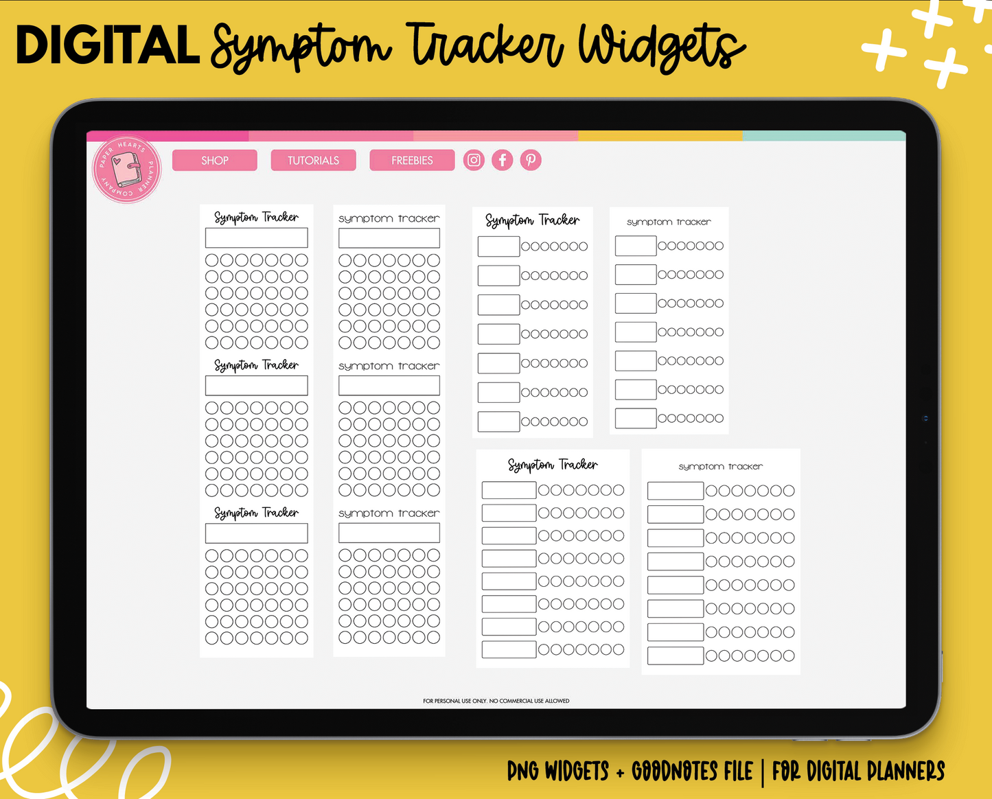 Symptom Tracker Widgets