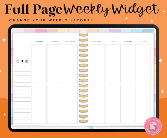 Vertical Weekly Layout Widget 3
