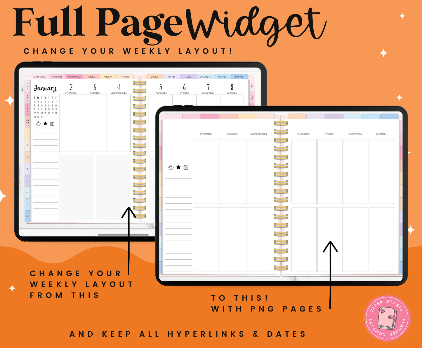 Vertical Weekly Layout Widget 3