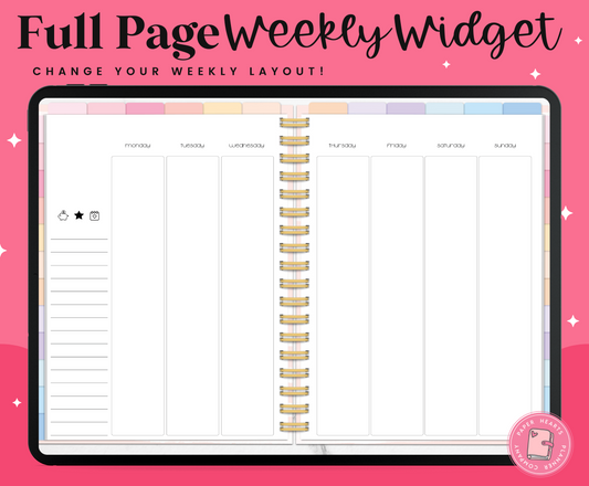 Vertical Weekly Widget Layout 4