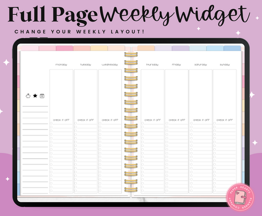 Vertical Weekly Widget Layout 6