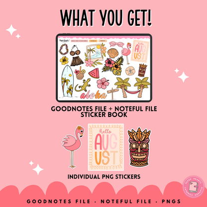 Aloha August Stickers