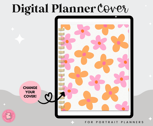 Pink & Orange Flowers Portrait Cover