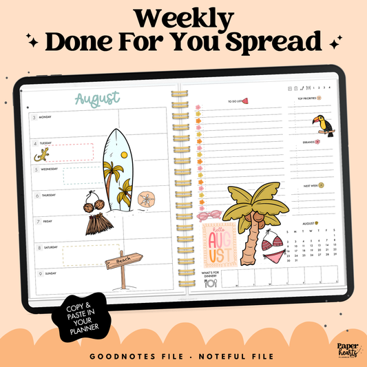 Aloha August Week 4 Done For You Spread