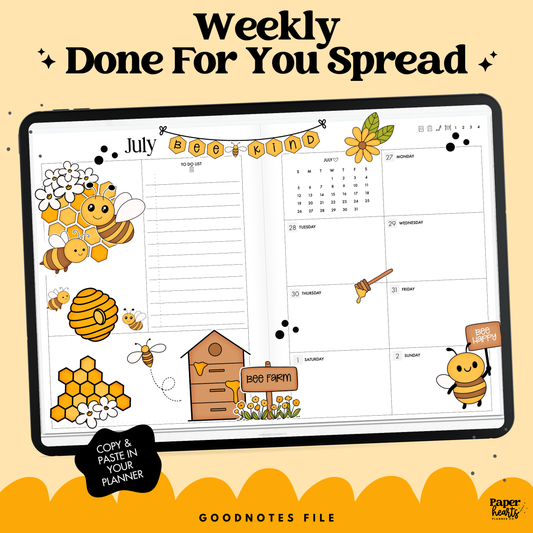 Honeybee Week 3 Done For You Spread - Goodnotes Only