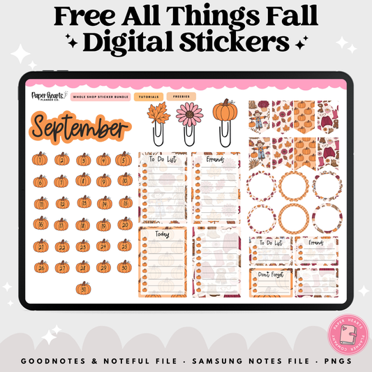 Free All Things Fall Stickers